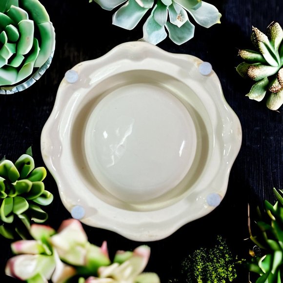 VTG Ceramic Kitty Cat Feeding Bowl/Dish Hand Painted Tabby & Bird Super Cute - Picture 8 of 8